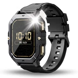 Smartwatch Męski Angelo AC28 czarny Militarny Wodoodporny Rozmowy AMOLED Menu PL